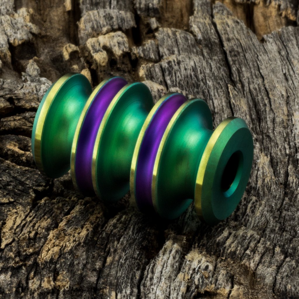 Image of Kraken Bead Green, Purple & Gold #1