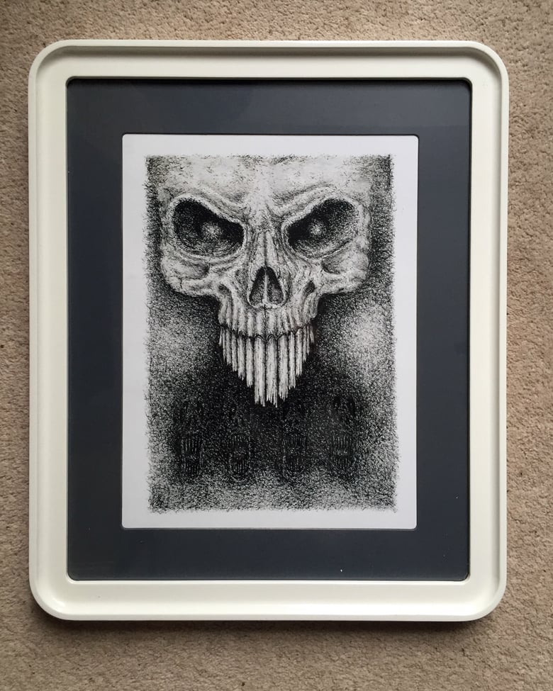 Image of Skullskullskullskullskull Hand finished giclee print.