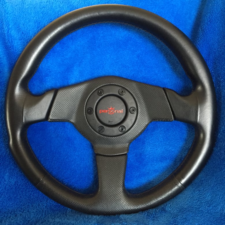 Image of Personal Tornado 350MM Leather/ Perforated Steering Wheel