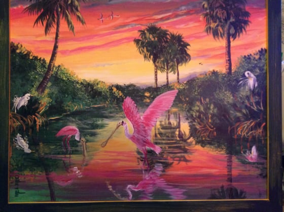 Image of Spoonbills