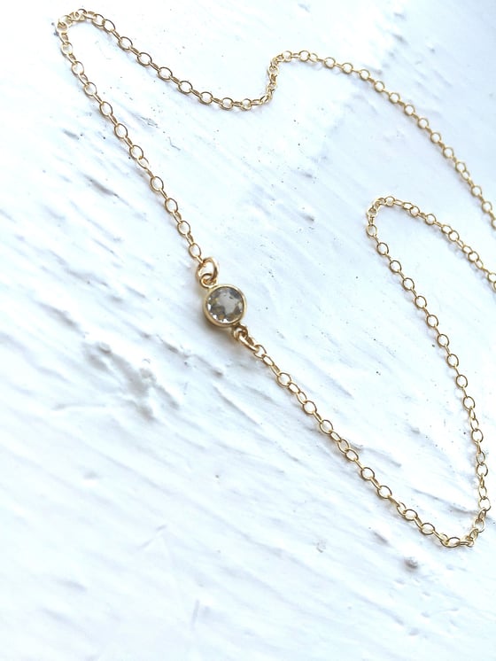 Image of Bezel Dazzle Dream Come True Choker with White Topaz