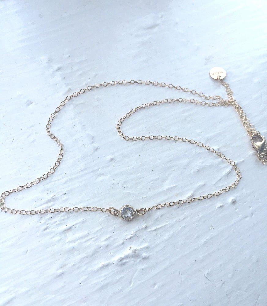 Image of Bezel Dazzle Dream Come True Choker with White Topaz