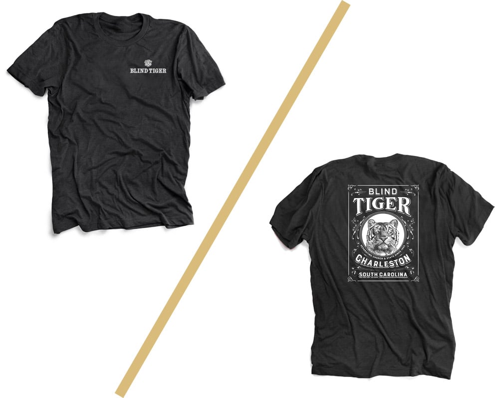 Blind Tiger | Blind Tiger T-Shirt: Charcoal