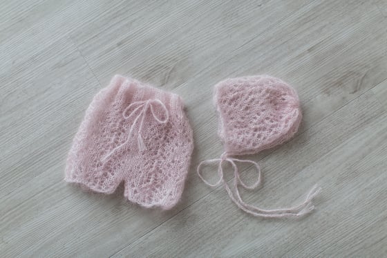 Image of Pink Bouquet Bonnet & Bloomers