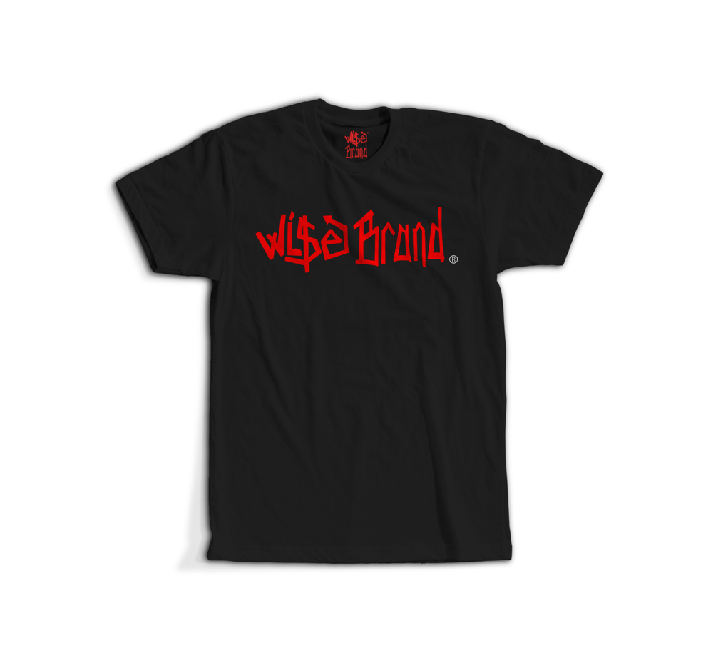 Image of WI$E BRAND LOGO TEE (BLK/RED)