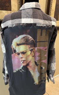 Vintage Gray/White Flannel Shirt David Bowie