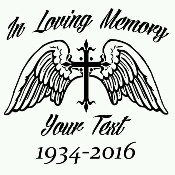 Image of In Loving Memory Decal-Style 1 7-inch