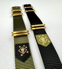 Image 6 of Brass Balls 5 Buckle Zulu Watch Strap