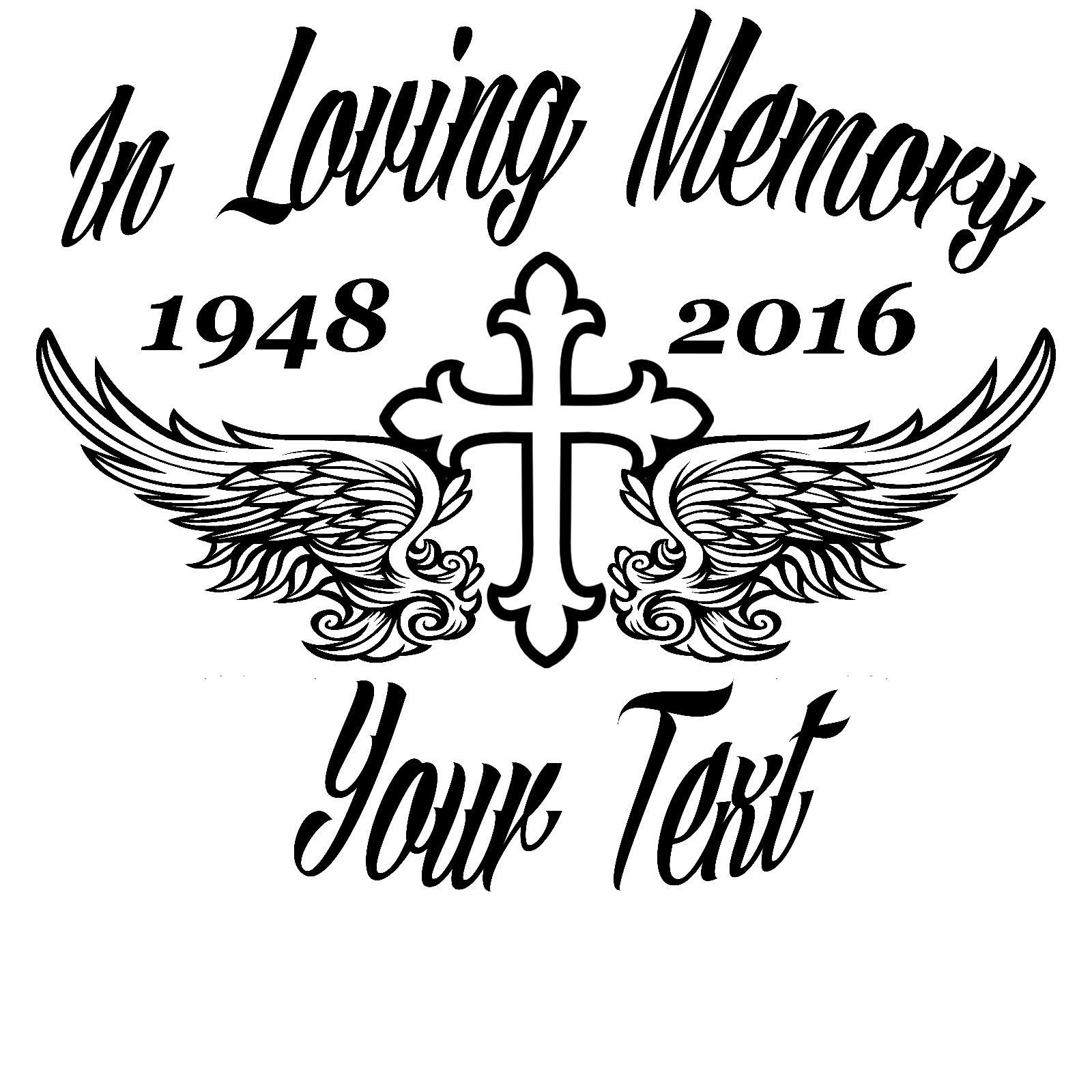 in loving memory picture car sticker