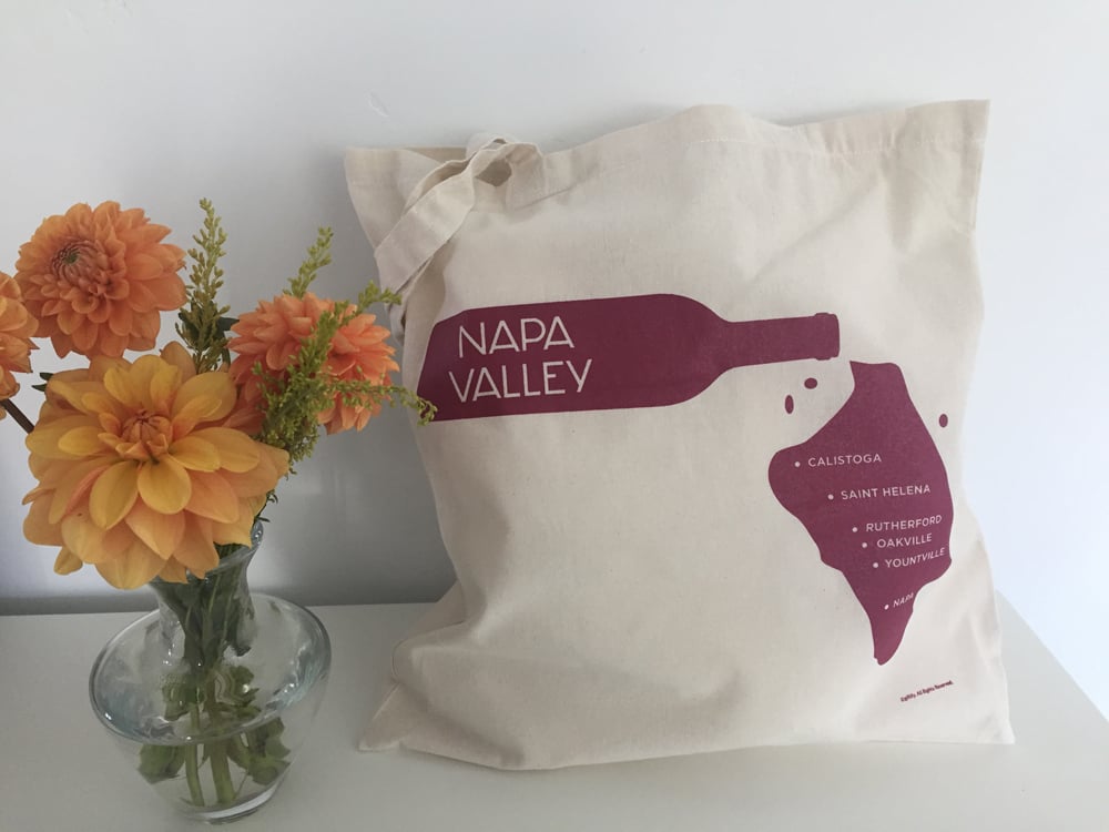 Napa Valley Wine Pour Lightweight Cotton Canvas Tote Bag