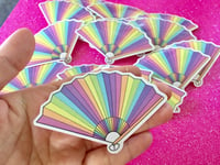 Image 2 of Rainbow Fan Vinyl Sticker