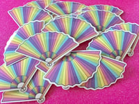 Image 3 of Rainbow Fan Vinyl Sticker