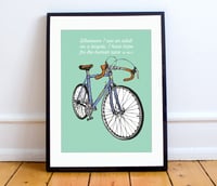 Image 1 of Green bike print - A4 or A3