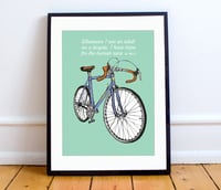 Image 1 of Green bike print - A4 or A3