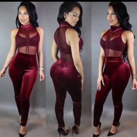 Image of Velvet Suede Jumpsuit