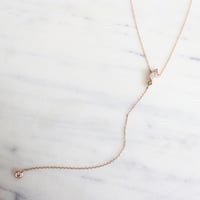 Image 1 of Victoria Pink Sapphire Lariat Necklace