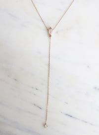 Image 3 of Victoria Pink Sapphire Lariat Necklace