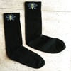 Manchester Bee Socks in Black Cotton