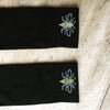 Manchester Bee Socks in Black Cotton