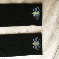 Image 3 of Manchester Bee Socks in Black Cotton