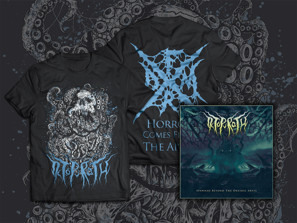 Image of T-Shirt "Horror Comes From The Abyss" + EP "Spawned Beyond The Oneiric Abyss"