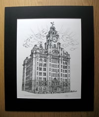 Image 4 of Liver Building Liverpool Architecture Art Print - Limited Edition