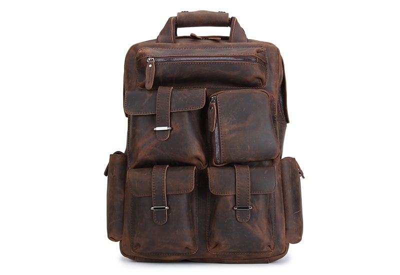 Image of Handmade Vintage Leather Backpack, Travel Backpack B826