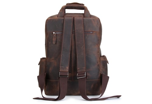 Image of Handmade Vintage Leather Backpack, Travel Backpack B826