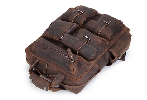 Image of Handmade Vintage Leather Backpack, Travel Backpack B826