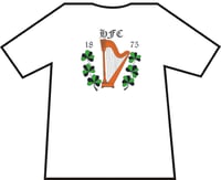 Image 5 of Hibs, Hibernian, HFC 1875 Harp & Shamrock T-shirts.