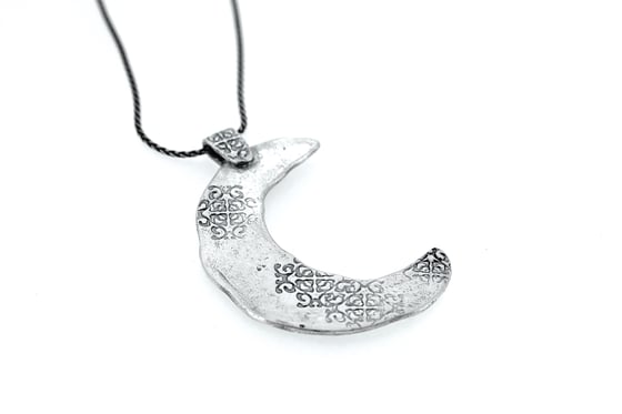 Image of Rumi quote crescent moon necklace