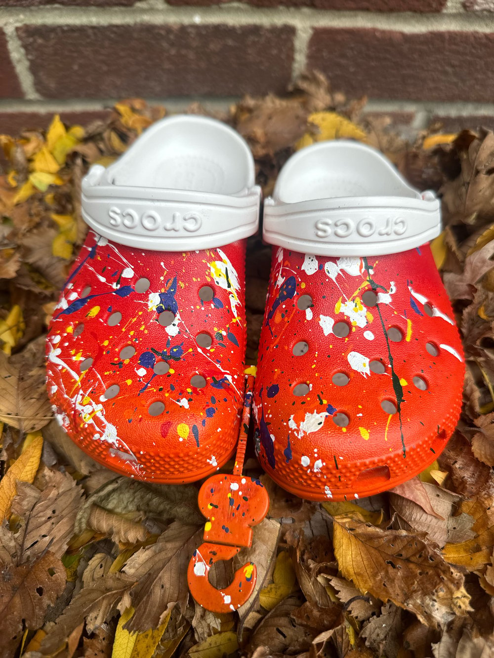 Image of Custom Painted Red Crocs by Phillip Simpson