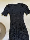 late 60s BIBA London polka dot maxi dress