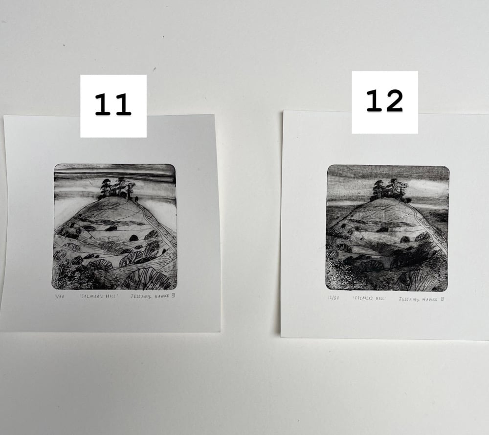 ‘Colmer’s Hill’ original drypoint etching