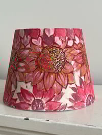 Image 1 of The Lavinia - hand painted fabric shade, base width 20cm