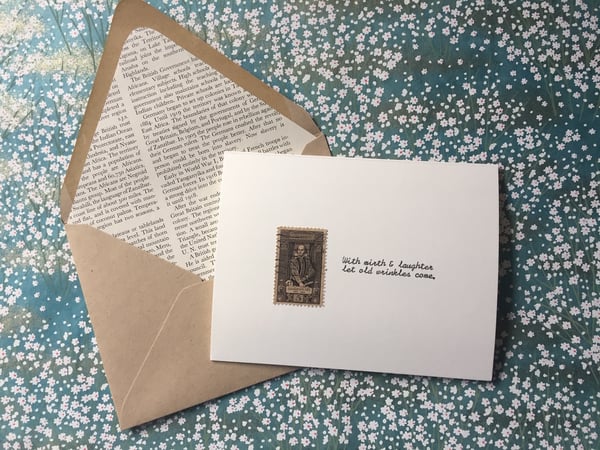 Image of Shakespeare Vintage Postage Greeting Card
