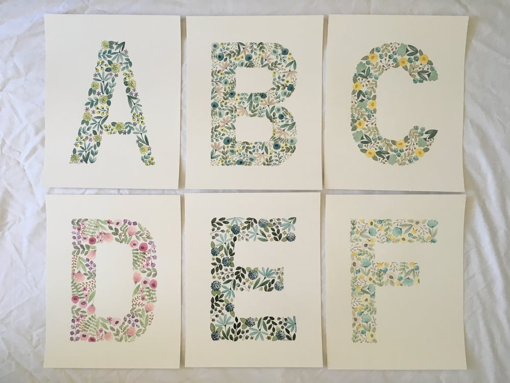 Image of Floral Letters  (More Options Available)