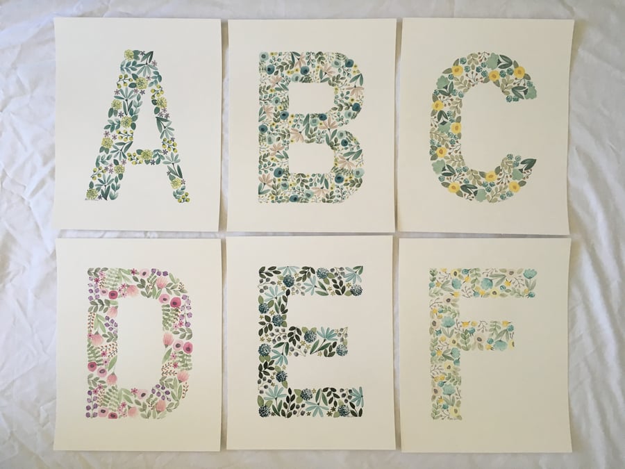 Image of Floral Letters  (More Options Available)