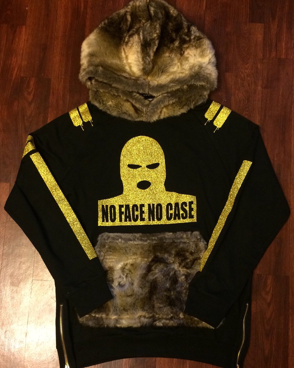 Image of OG NoFaceNoCase Gold Fur Hoodie 