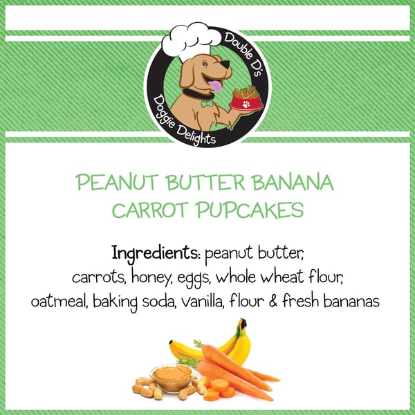 Image of Peanut Butter Banana Carrot Pupcakes