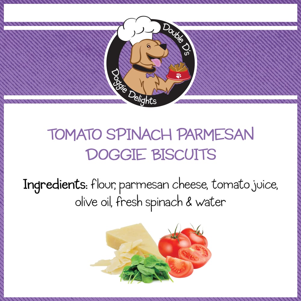 Image of Tomato Spinach Parmesan Doggie Biscuits