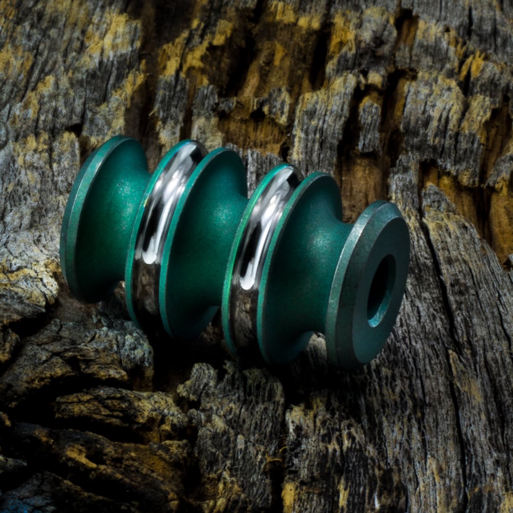 Image of Kraken Nuked Green & Polished bead #1