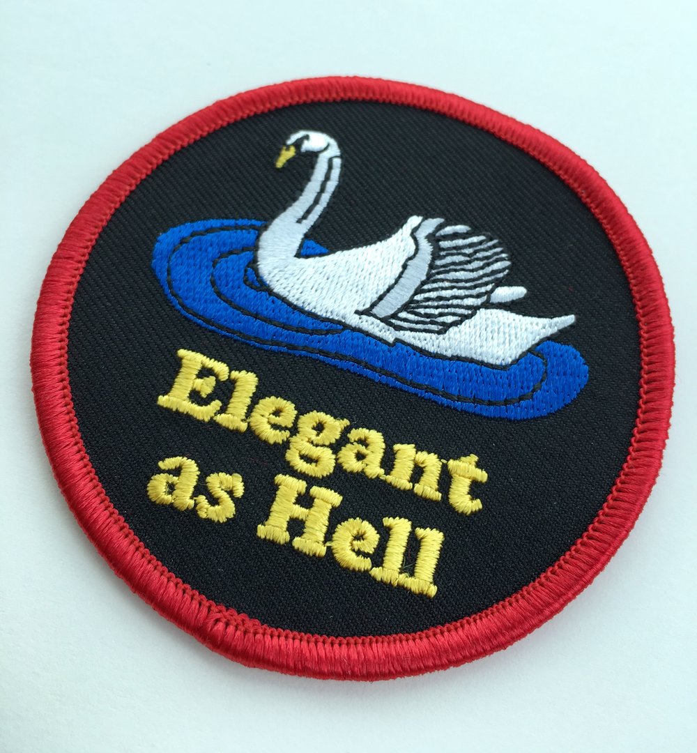 Elegant as Hell-iron on patch