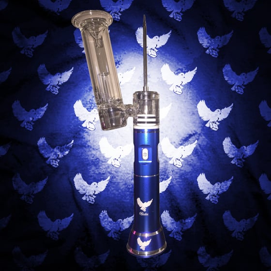 Image of Blue Portable Battery Powered Dab Rig 