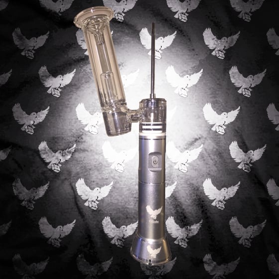 Image of Silver Portable Battery Powered Dab Rig 