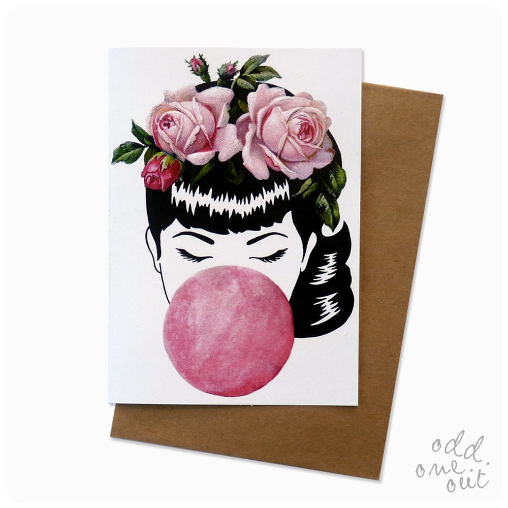 Image of Miss Bubblegum - Greeting Card