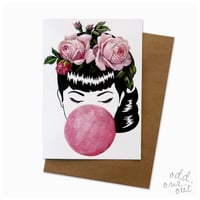 Miss Bubblegum - Greeting Card