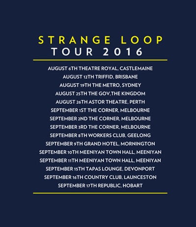 Image of Paul Dempsey 'Strange Loop' Tour T-Shirt -Navy