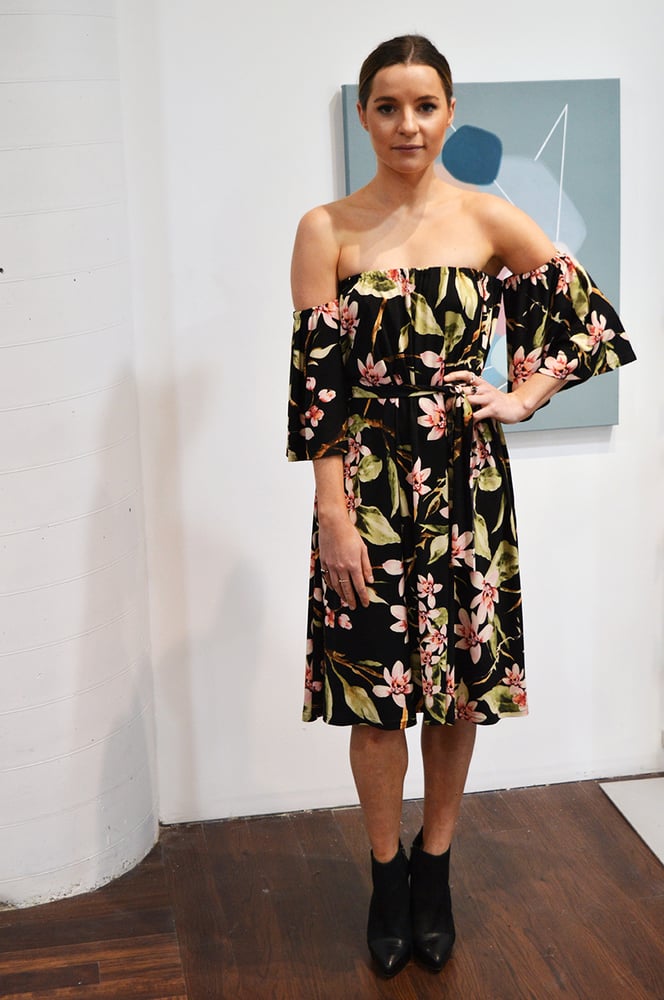 Image of ORCHID OFF SHOULDER DRESS