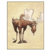 Image of "Wilbur Slowly Realizes He Forgot Where He Parked" Moose Print